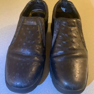 Roper Performance Ostrich Print Leather Slipon